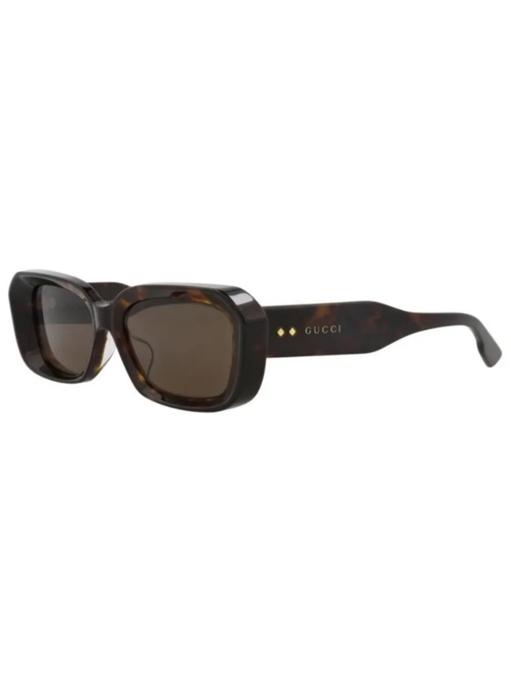 New Gucci Womens Square/Rectangle Havana Havana Brown Fashion Designer Sunglasse